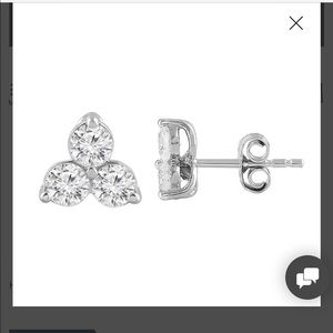 3 Stone Diamond Earrings 1/2 ct tw